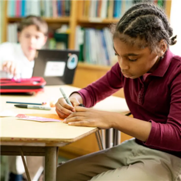 Girl studying