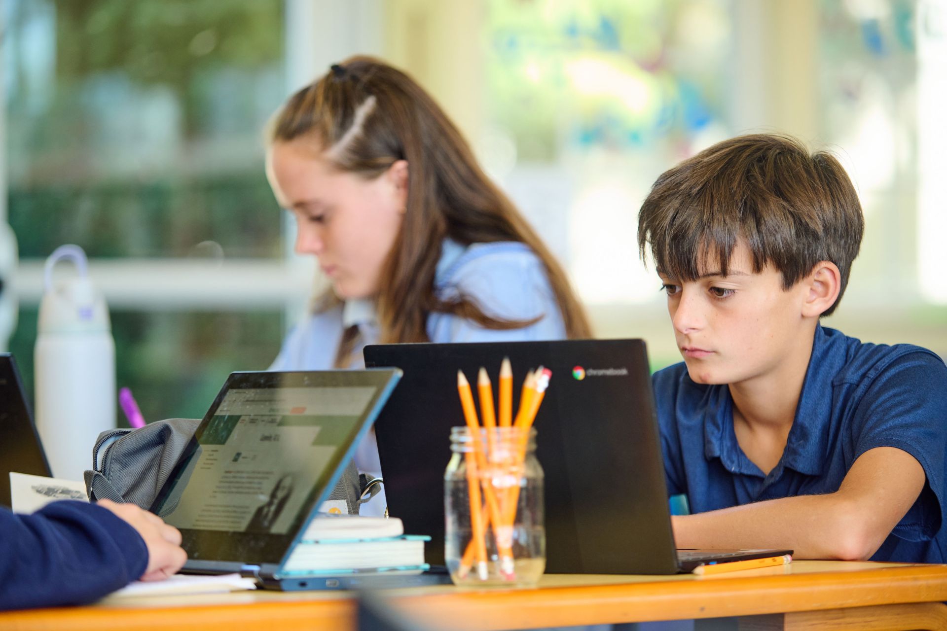 Kent School students in class